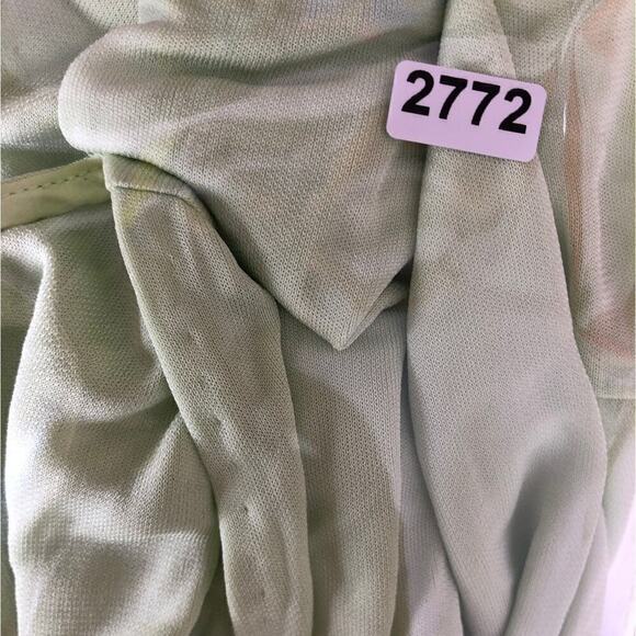 Rosetta Getty Balloon Dress Relaxed Sleeveless V-Neck Shift Maxi Green Size XS - Picture 12 of 12